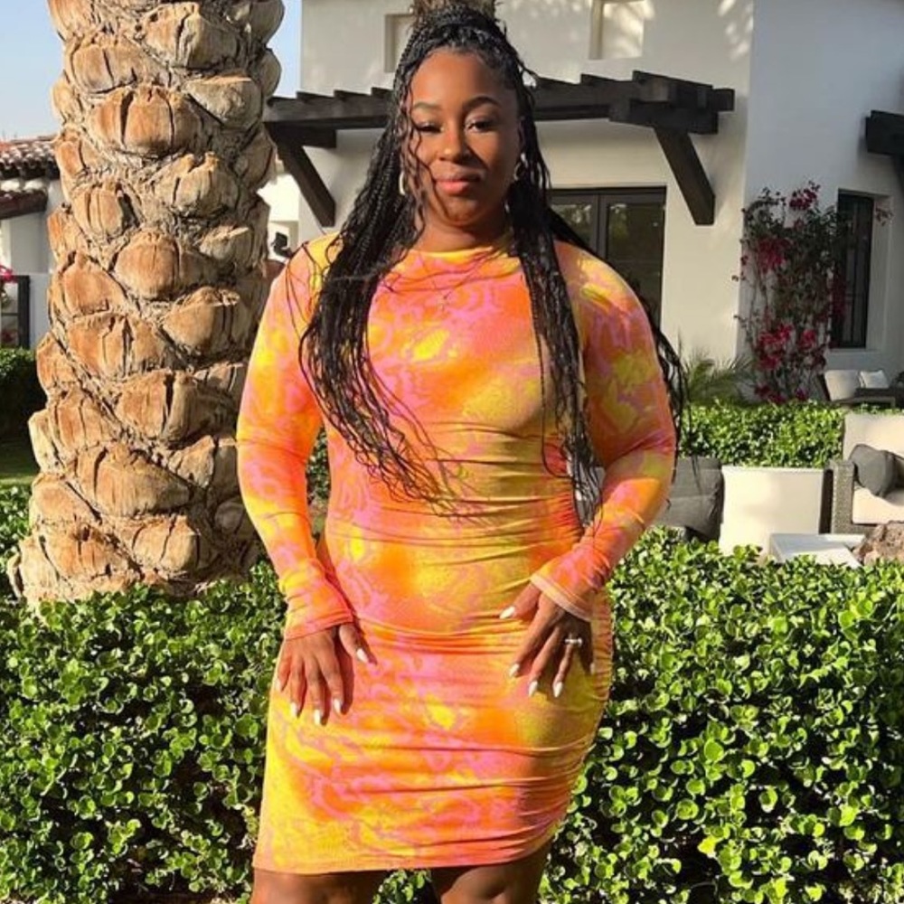 Naked wardrobe snake patter dress! Very stretchy